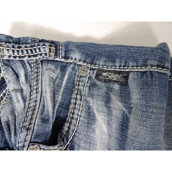 Suki Mid Slim Boot Jeans 26x31 Dark Wash Jewels Bling Pockets Y2K Rockabilly Vtg - Picture 10 of 16